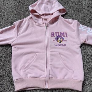 K-pop  Demon Hunters Light Pink Kids Graphic Hoodie